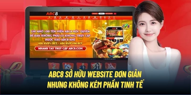 ABC8 sở hữu website đơn giản nhưng không kém phần tinh tế